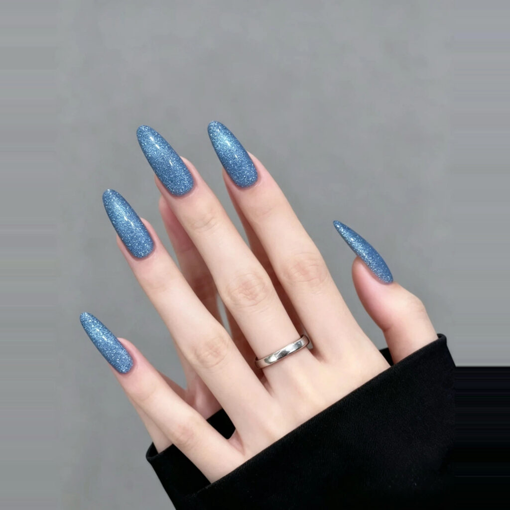 GH06 - Blue Glitter Cat Eye