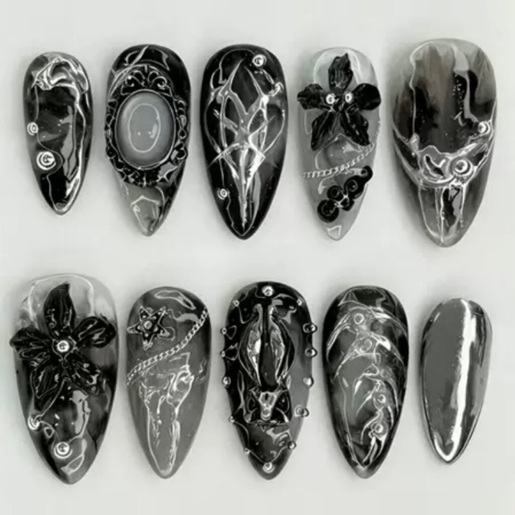 SS01 - Black Gothic Floral